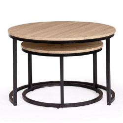 Tables Basses Gigognes Rondes Industrielles X2 DETROIT ID Market