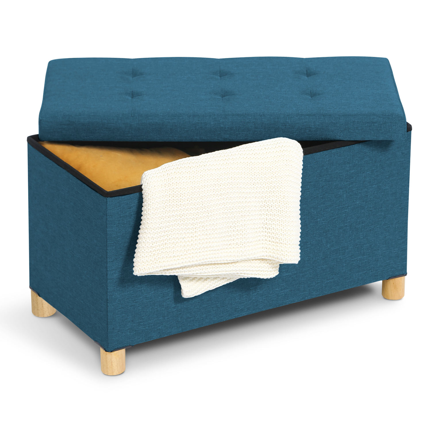 Banc Coffre De Rangement Bleu Canard Cm Id Market