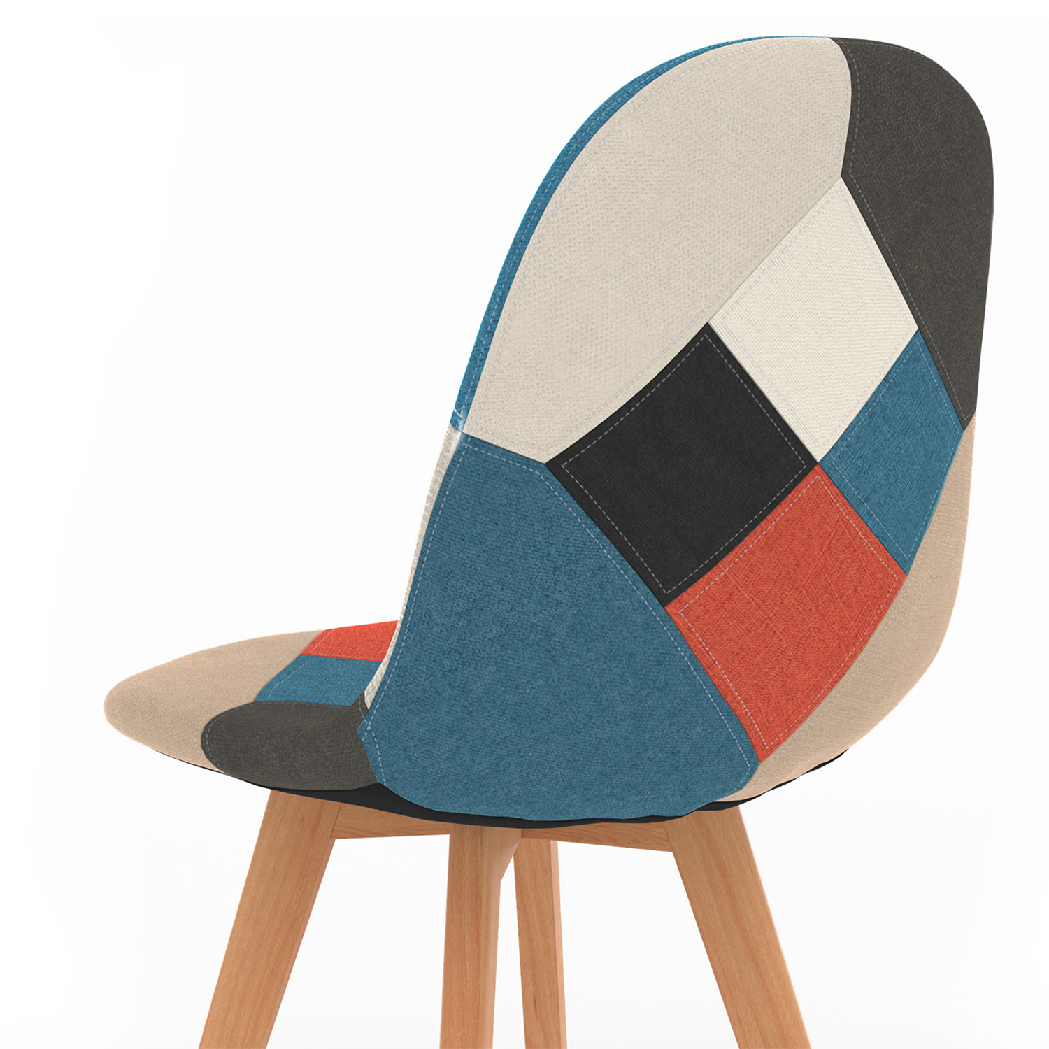 Chaises Scandinaves Motif Patchwork Multicolore X Sara Id Market