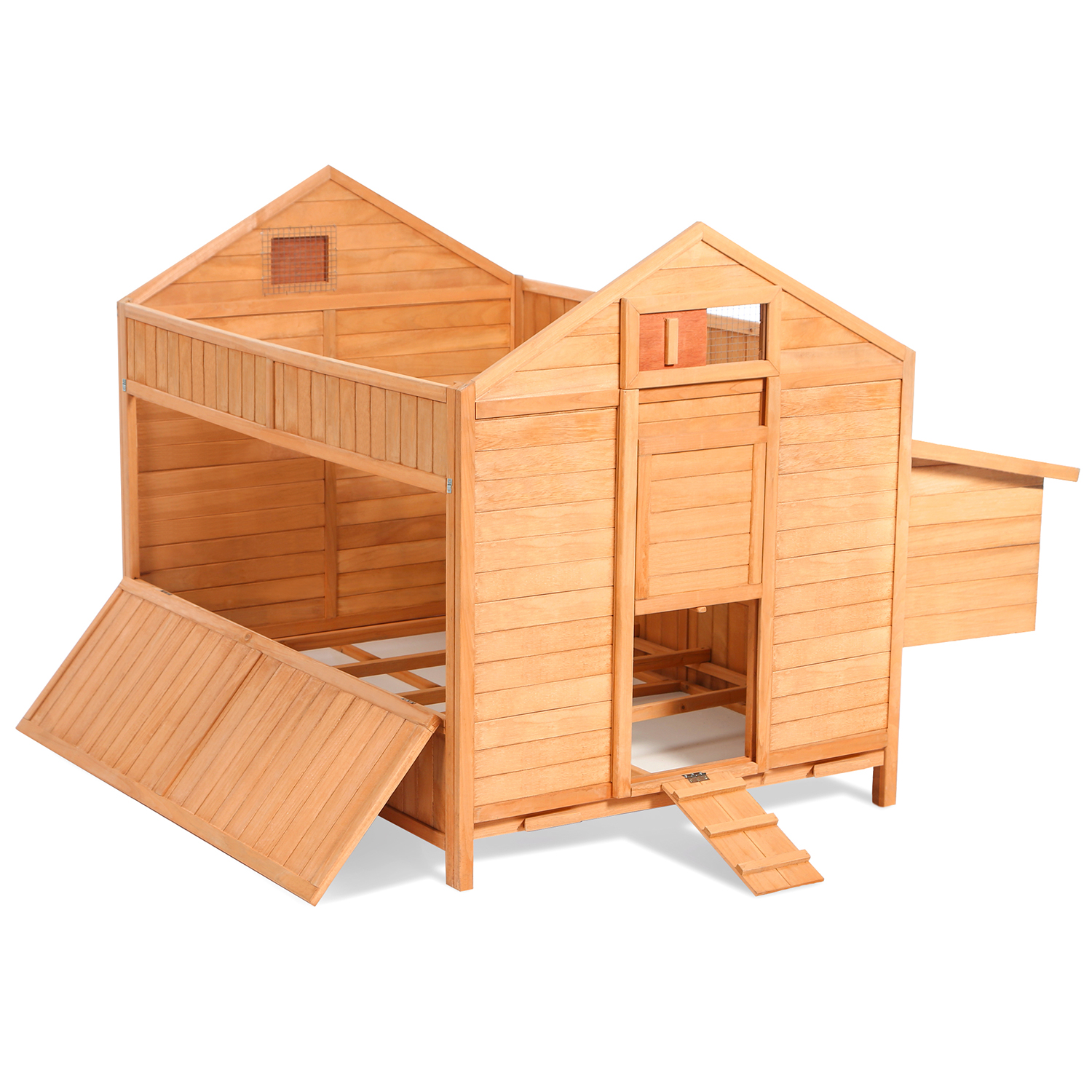 Poulailler Chalet En Bois 15 à 18 Poules Avec Pondoir Idmarket