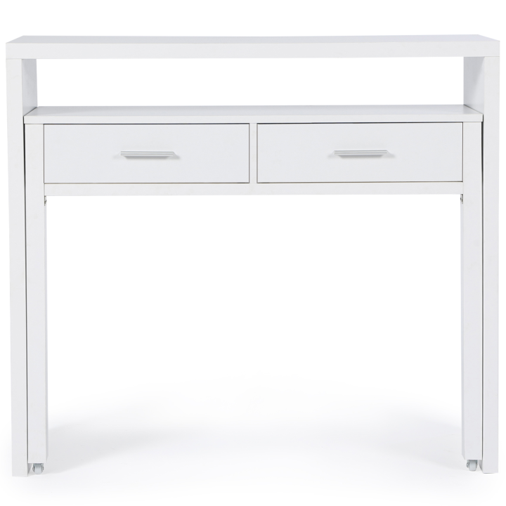 Bureau extensible bois blanc