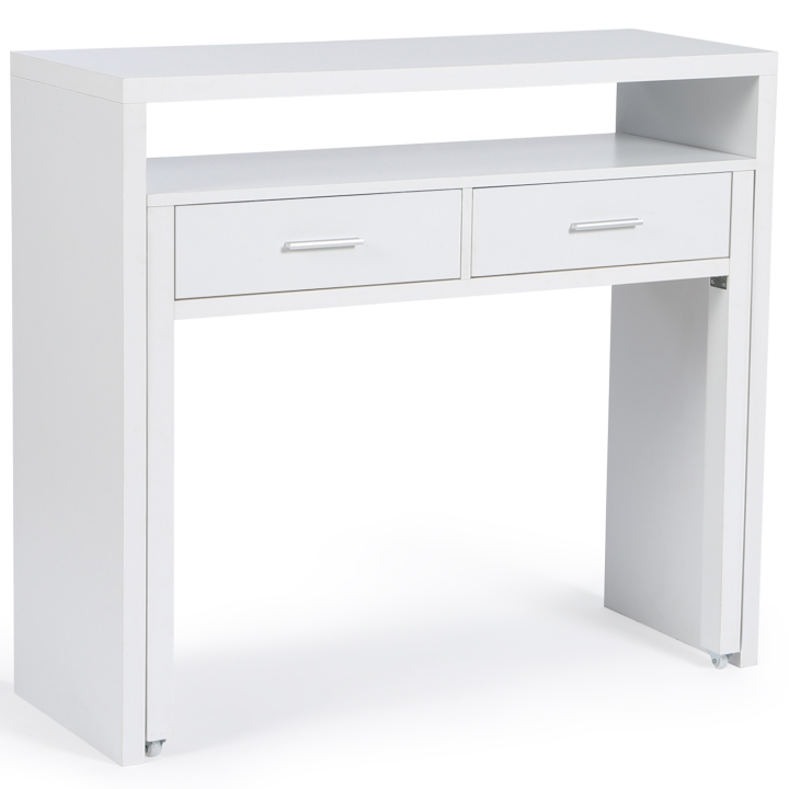 Bureau extensible bois blanc