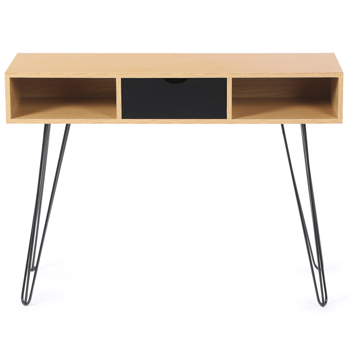 Console vintage NOEMI 1 tiroir bois pied épingle 