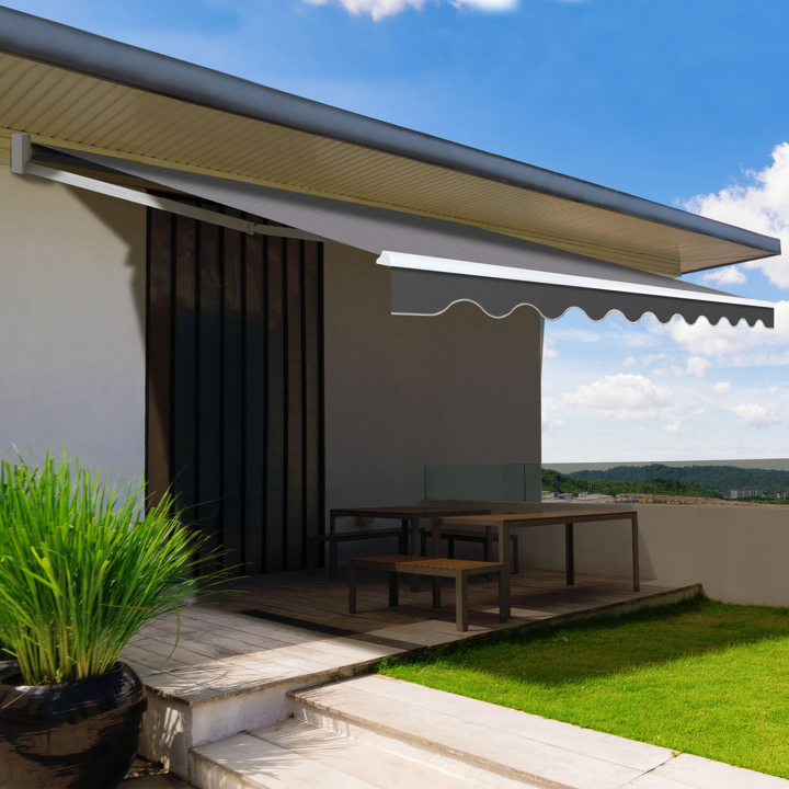 Toldo exterior barato gris antracita 3x2m| ID Market