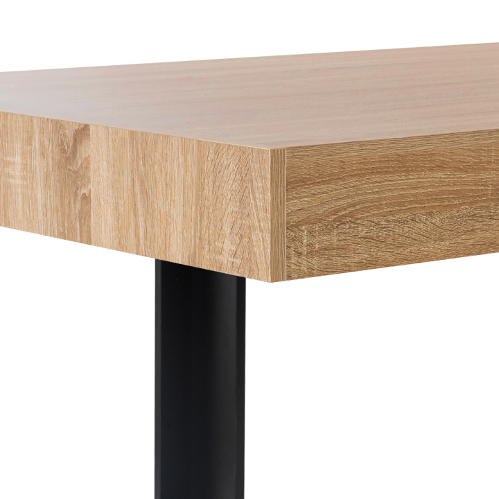 Mesa de comedor industrial de madera y negro 224cm - PHOENIX | ID Market