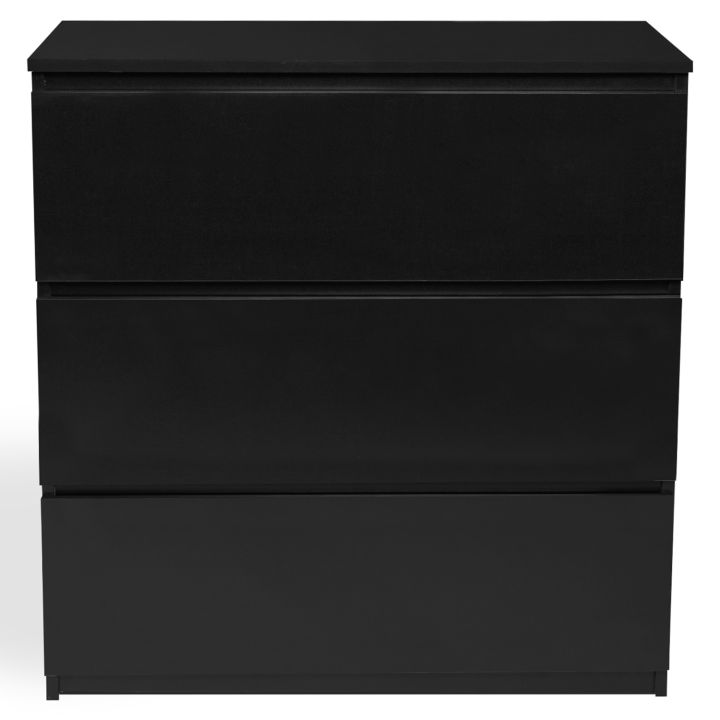 Commode 3 tiroirs TOMI bois noir