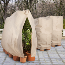 Lot de 3 housses d'hivernage pour plante et arbuste 80 x 160 cm