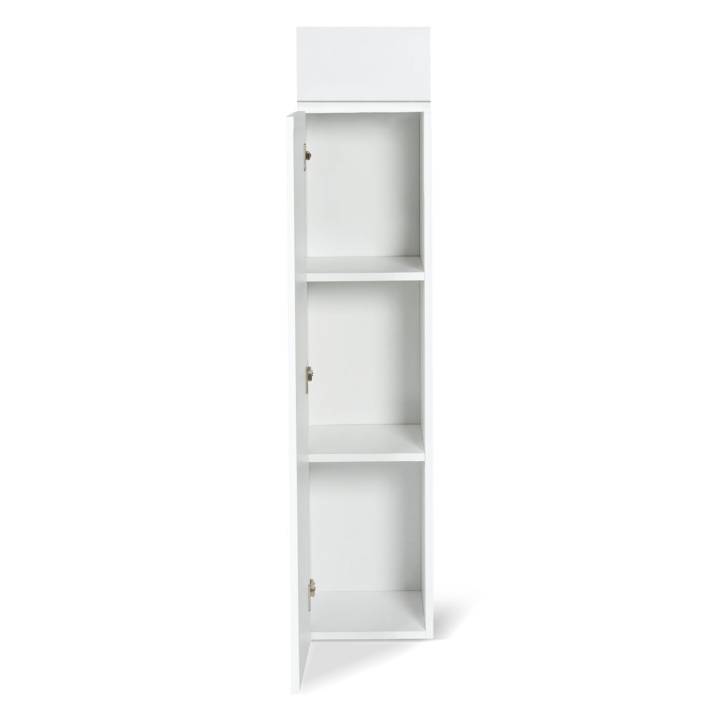 Meuble colonne suspendu 113 cm blanc pour salle de bain LILA