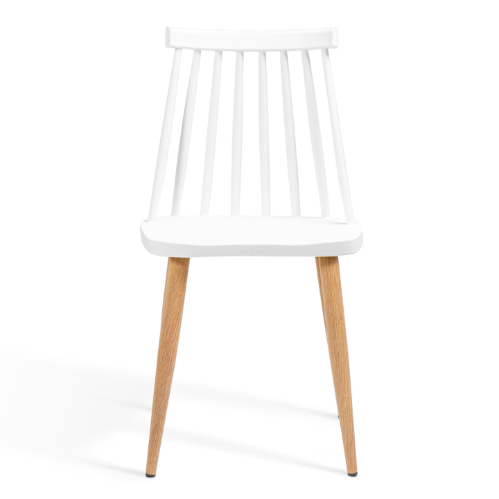 Lot de 4 chaises LILY blanches pour salle à manger