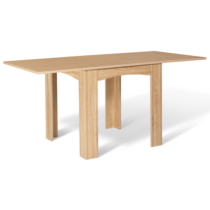 Table à manger extensible rectangle DONA 6-8 personnes hêtre 80-160cm