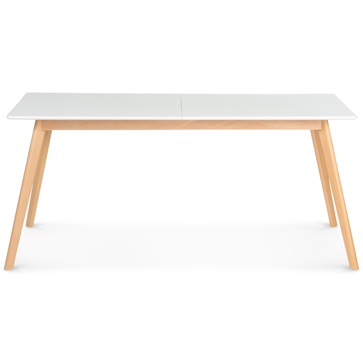 Table scandinave extensible rectangle INGA 6-8 personnes blanche 160-200 cm