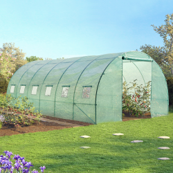 Serre tunnel de jardin 18m² verte gamme maraichère CRIMÉE 6x3M