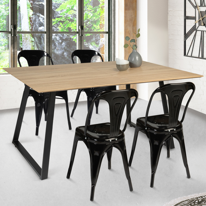 Mesa de comedor extensible barata de 150 a 180 cm | ID Market