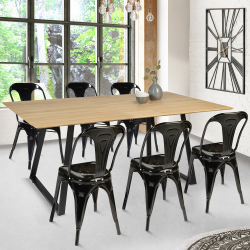 Mesa de comedor extensible barata de 150 a 180 cm | ID Market