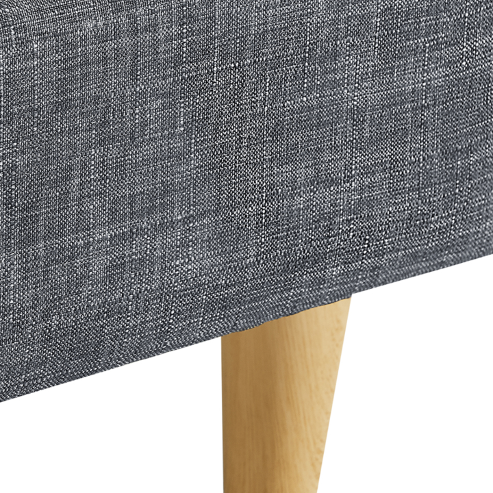 Lit double scandinave BALTA 160 x 200 CM tissu gris anthracite