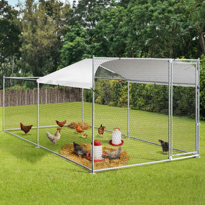 Enclos BOGOTA 8 m² parc grillagé 2x4x1,6 M acier galvanisé avec filet