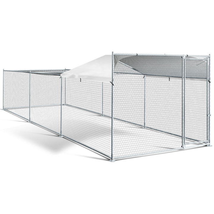 Gallinero barato 12 m² acero galvanizado | ID Market