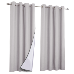 Lot de 2 rideaux thermiques gris clair 135X240 CM