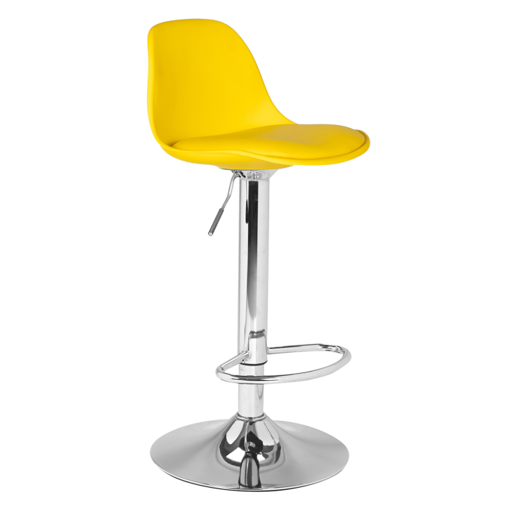 Lot de 2 tabourets de bar KARL design jaune