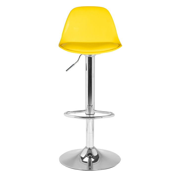 Lot de 2 tabourets de bar KARL design jaune