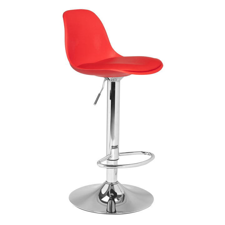 Lot de 2 tabourets de bar KARL design rouge