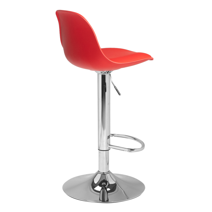 Lot de 2 tabourets de bar KARL design rouge