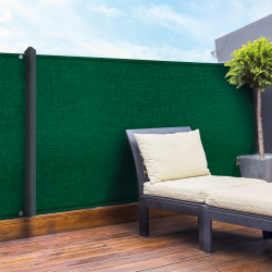 Pantalla de privacidad verde 1,5m x 10m blackout 90g/m² | ID Market