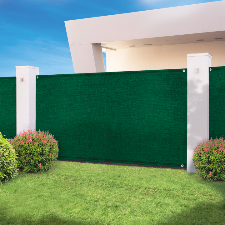 Pantalla de privacidad verde 1,8m x 10m blackout 300g m² | ID Market