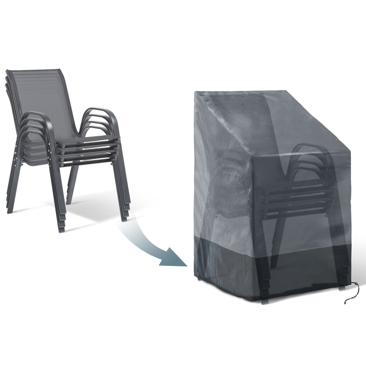 Housse de protection pour 4 à 6 chaises de jardin empilables 70 x 70 x 120 cm