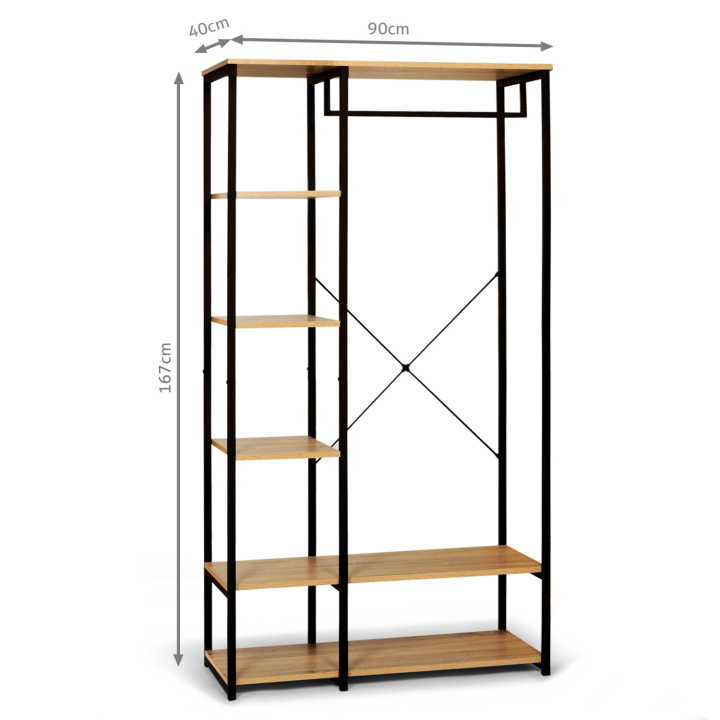 Barato estilo industrial armario modular abierto 90 cm - DETROIT | ID Market