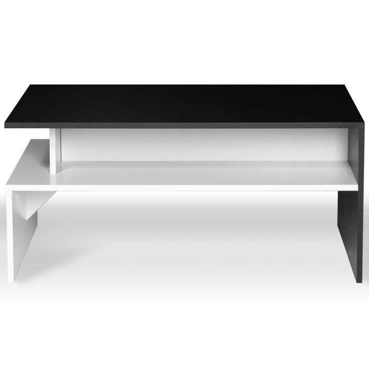 Table basse GABI blanche et noire multirangements