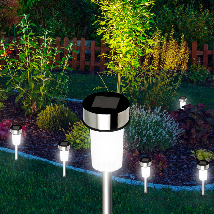 Lot de 20 bornes solaires à LED lampes de jardin à planter