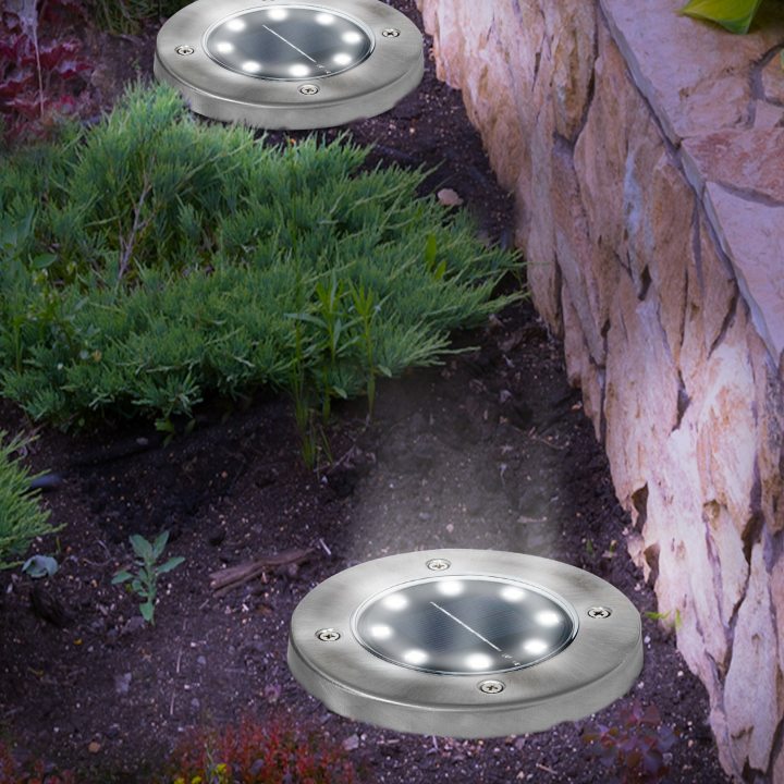 Lámpara solar de jardín Foco LED set de 10 | ID Market