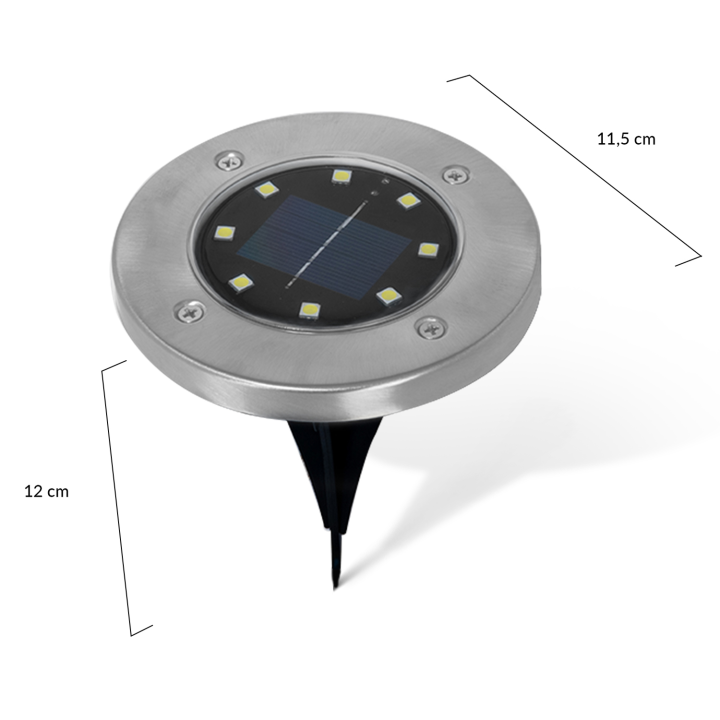 Lámpara solar de jardín Foco LED set de 10 | ID Market