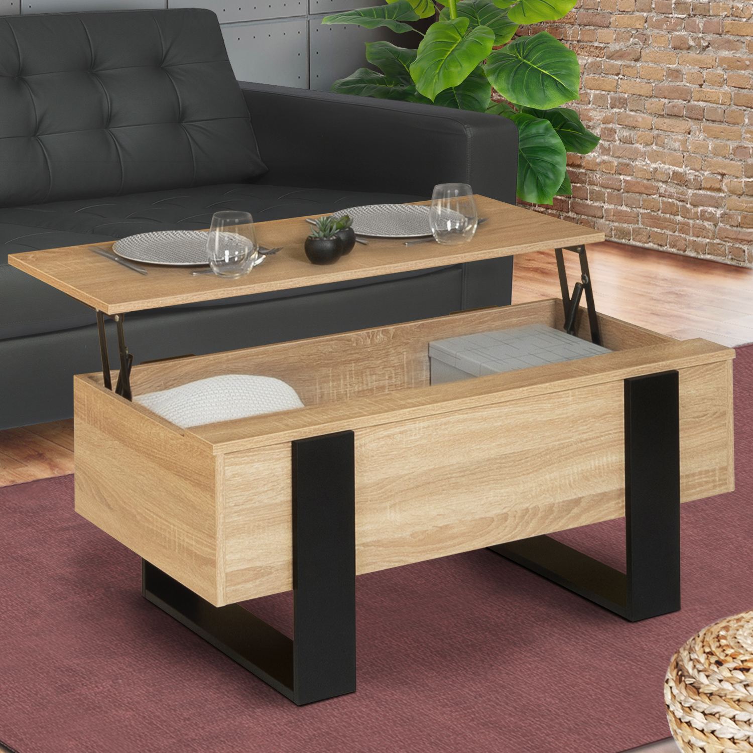 Table basse pliable en bois