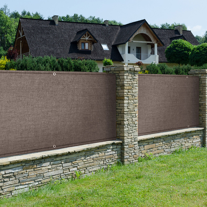 Brise vue renforcé 1 x 10 M taupe 220 gr/m² luxe PRO