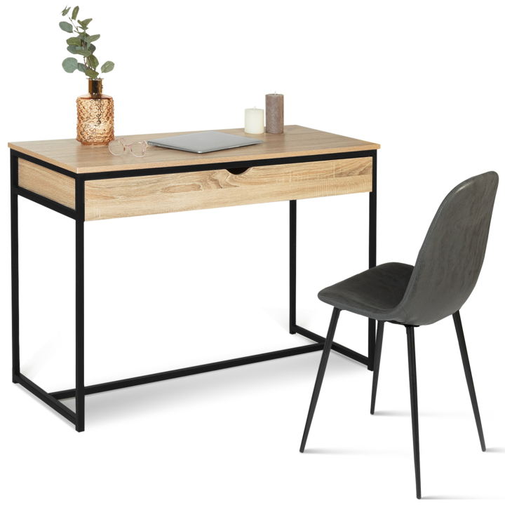 Bureau 1 tiroir DETROIT design industriel