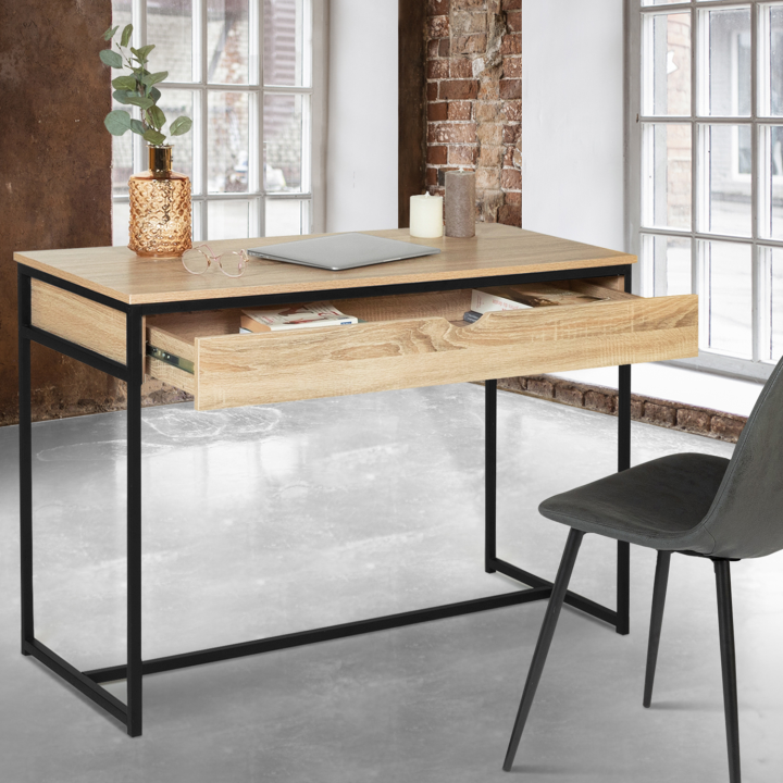 Bureau 1 tiroir DETROIT design industriel