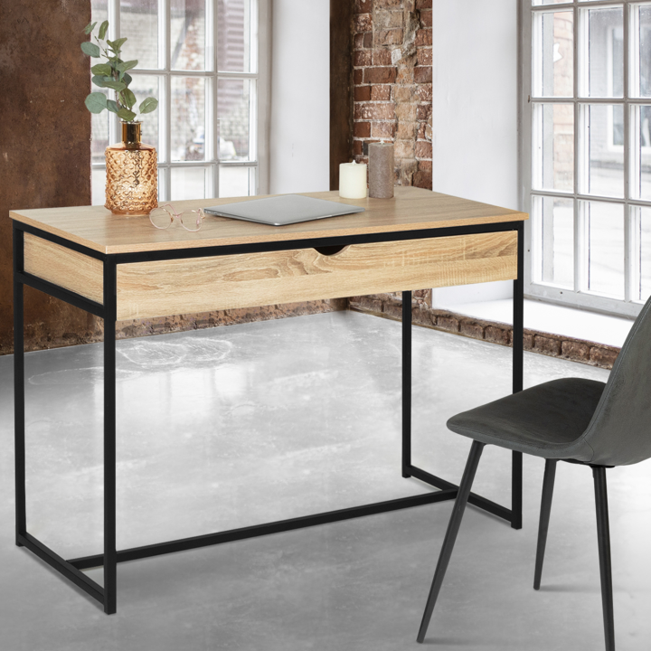 Bureau 1 tiroir DETROIT design industriel