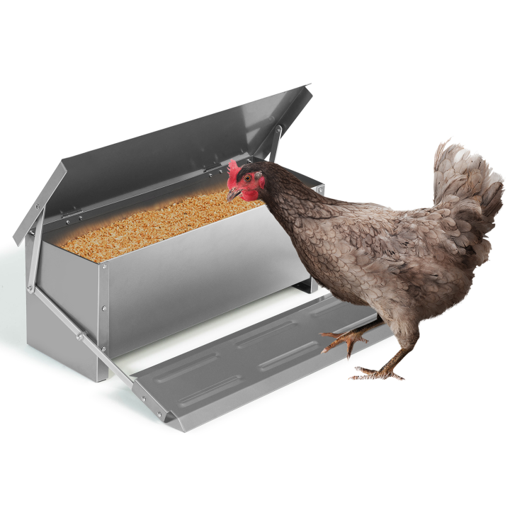 XXL 10 kg de acero automático de pedal alimentador de pollo | ID Market