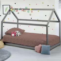 Goedkoop grijs bedhuisje 90x190 cm voor kinderen | ID Market