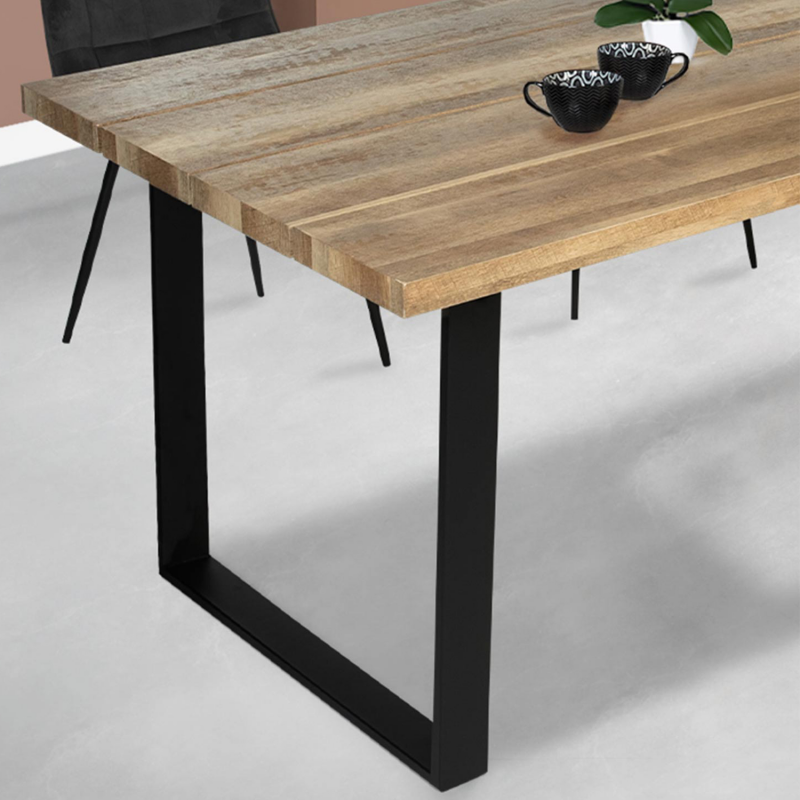 Pied central en acier pour table et bureau bois