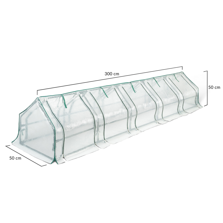 Serre châssis de jardin spéciale forçage L. 300 CM blanche