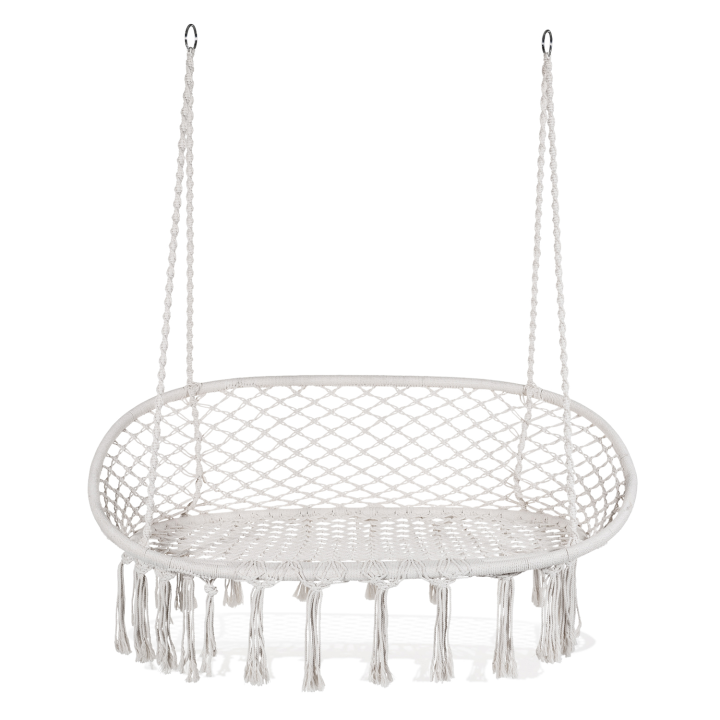 Banc suspendu bohème design macramé balancelle 2 places