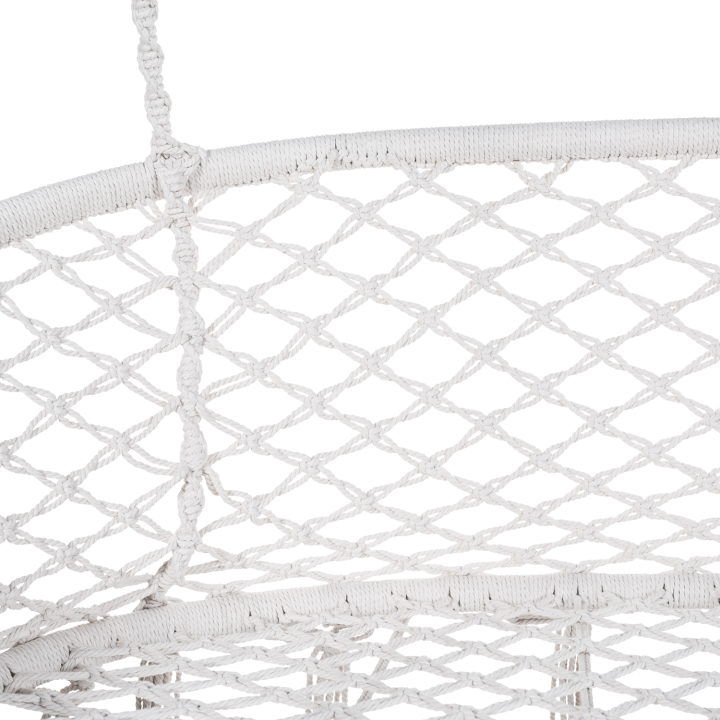 Banc suspendu bohème design macramé balancelle 2 places