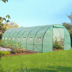 Serre tunnel de jardin 24m² verte gamme maraichère DES ANDES 8x3M