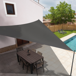 Vela de sombra triangular gris 5x5x5m | ID Market