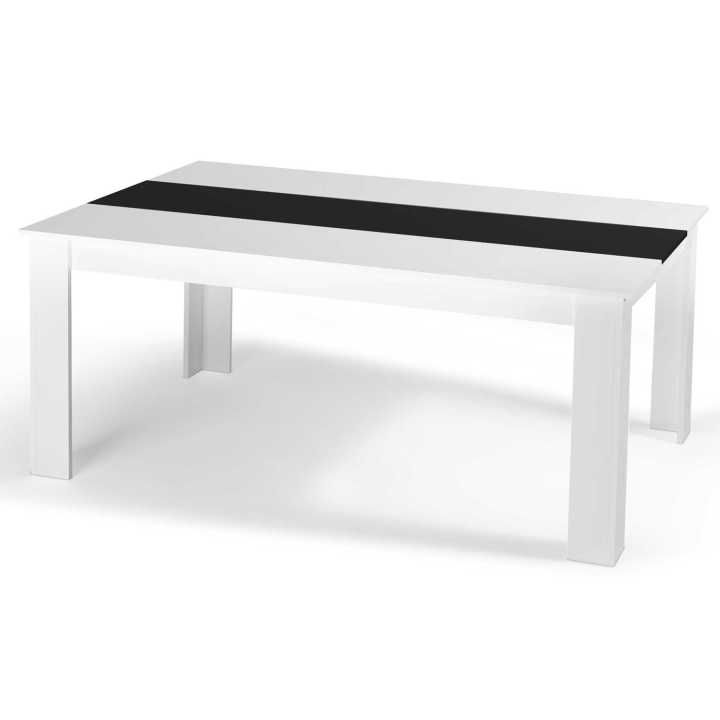 Mesa de comedor blanca y negra para 8 - GEORGIA | ID Market