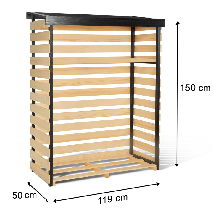 Cobertizo de madera para exterior con tejado inclinado | ID Market