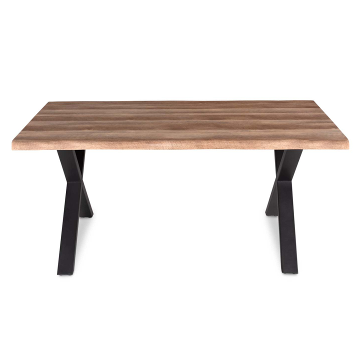 Mesa de comedor industrial con patas en forma de X 160 cm - DAKOTA | ID Market